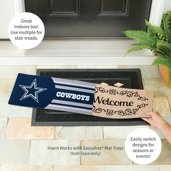 Team Sports America NFL DALLAS COWBOYS Sassafras Switch Door Mat Insert, 22 x 10 - Picture 4 of 5
